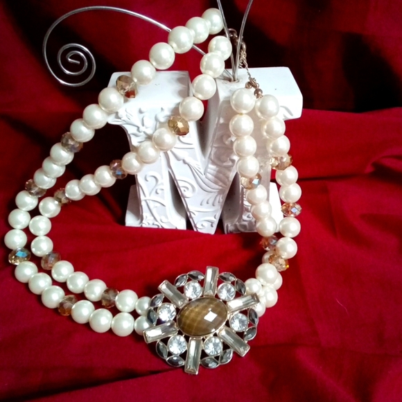 Mid century pearl choker necklace - Picture 1 of 3